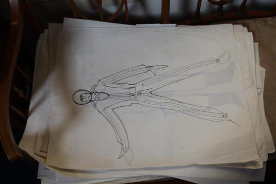 John Furniss (b.1935) - Various costume designs for movies, 1960s-1970s
